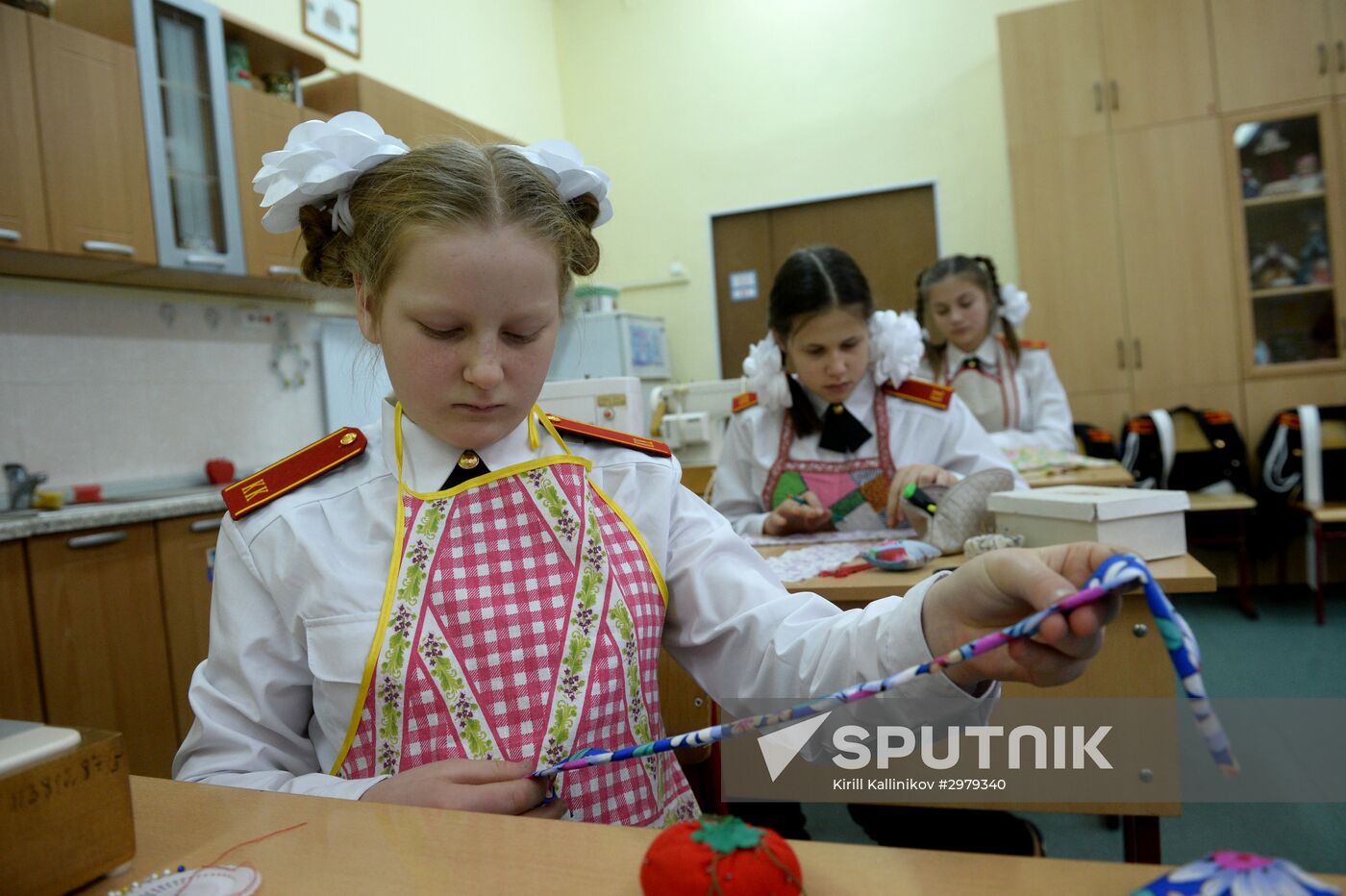 Cadet class in a school in Moscow