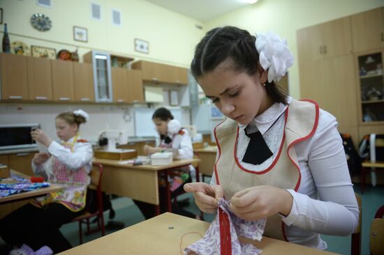 Cadet class in a school in Moscow