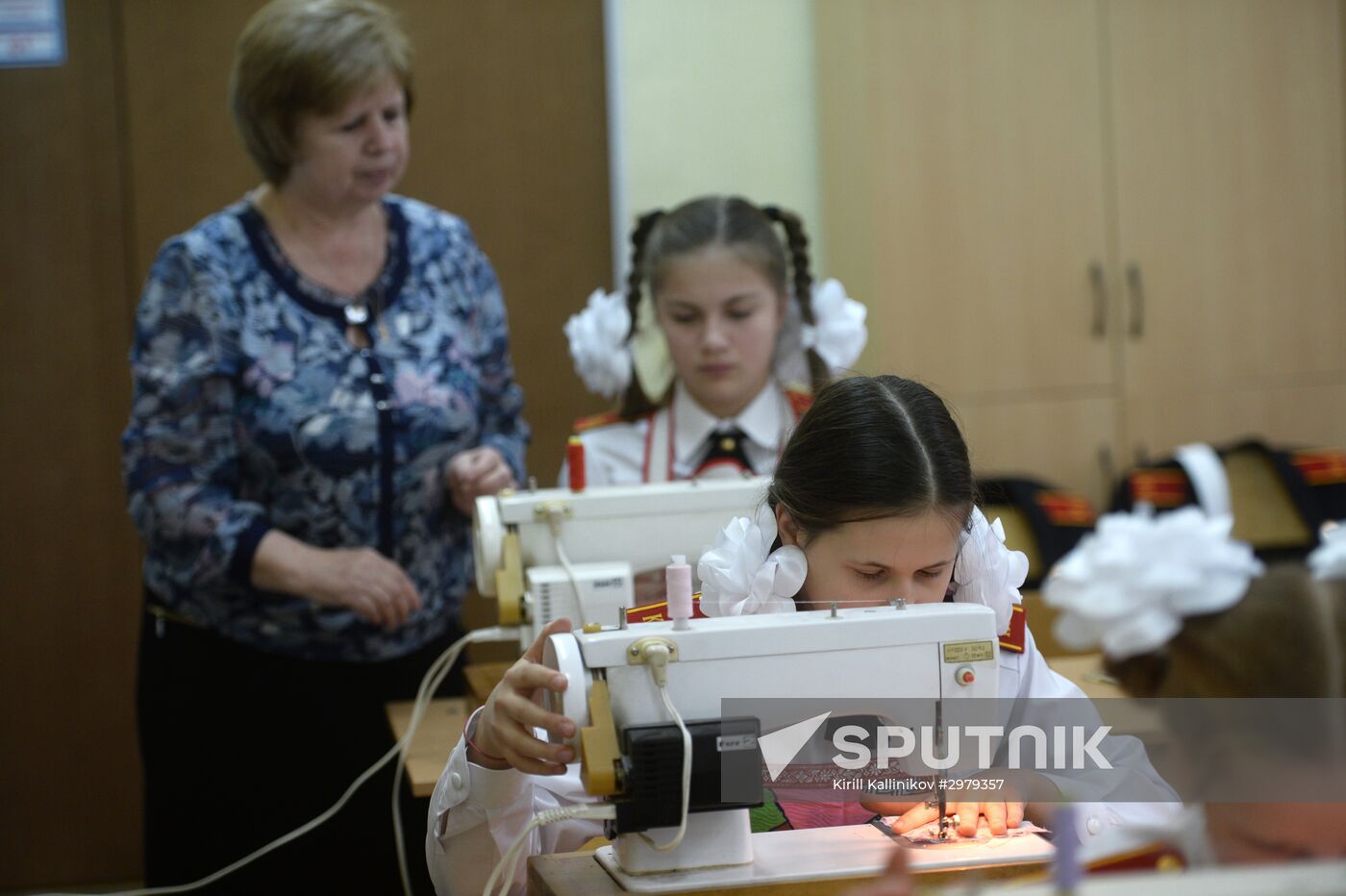 Cadet class in a school in Moscow