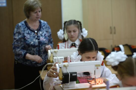 Cadet class in a school in Moscow
