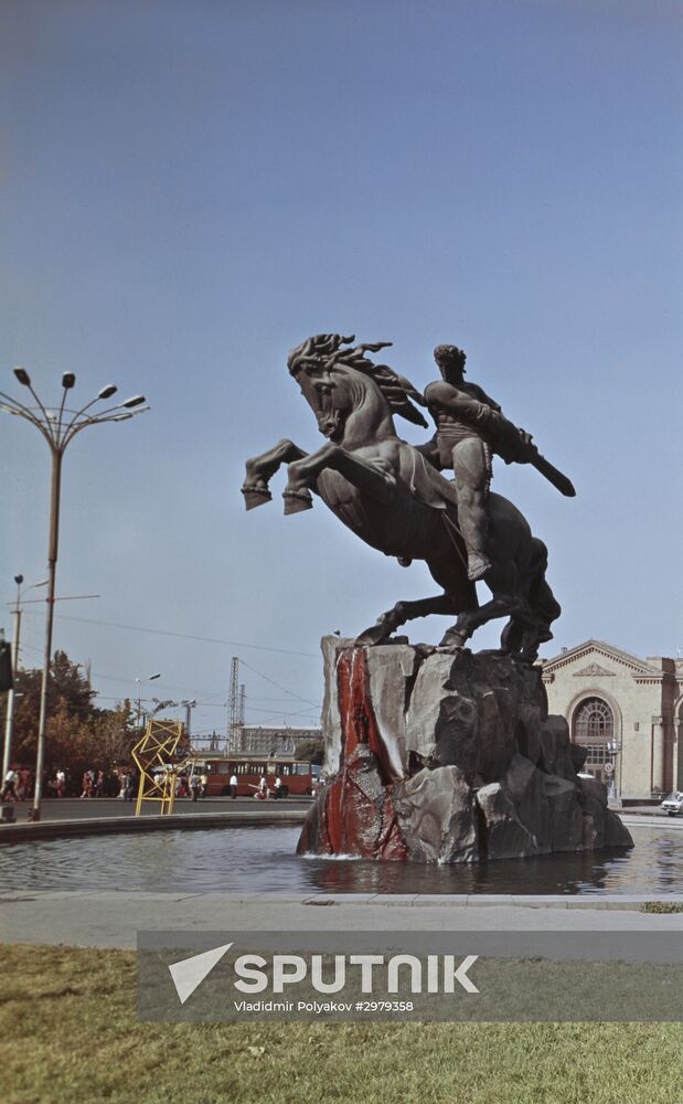 Monument to David of Sasun in Yerevan