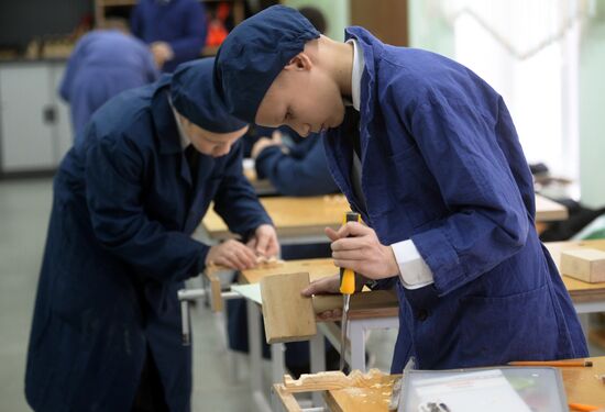 Cadet class in a school in Moscow