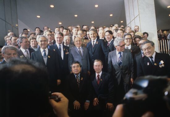 Boris Yeltsin and Bulgarian Communist Party General Secretary Todor Zhivkov