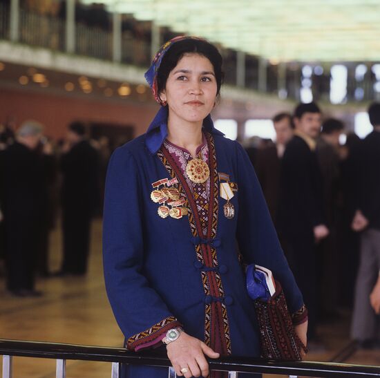 Tajik delegate Bakhargul Kuliyeva