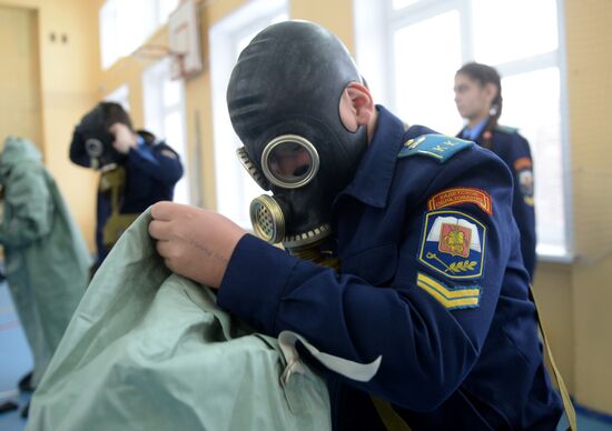 Cadet class in a school in Moscow