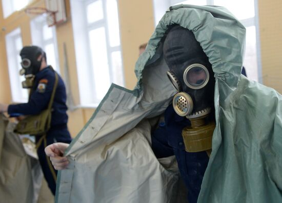 Cadet class in a school in Moscow
