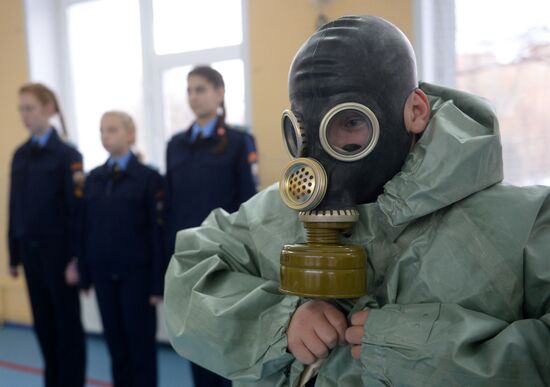 Cadet class in a school in Moscow