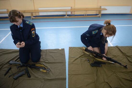 Cadet class in a school in Moscow