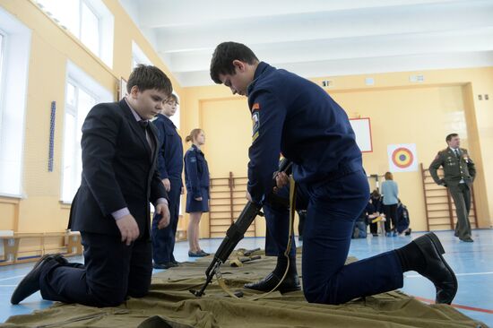 Cadet class in a school in Moscow