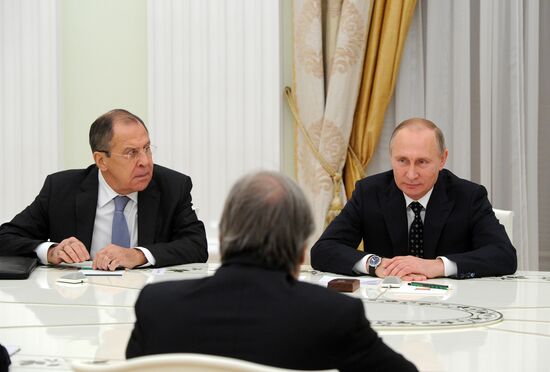 Russian President Vladimir Putin met with newly elect UN secretary general Attonio Guterres