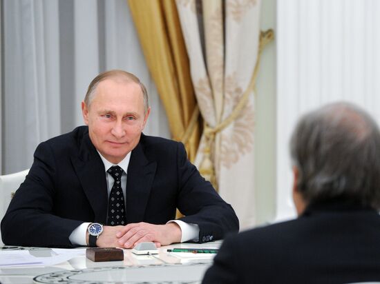 Russian President Vladimir Putin met with newly elect UN secretary general Attonio Guterres