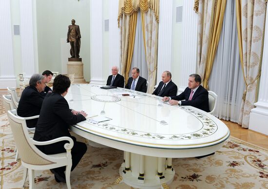 Russian President Vladimir Putin meets with new UN Secretary General Attonio Guterres