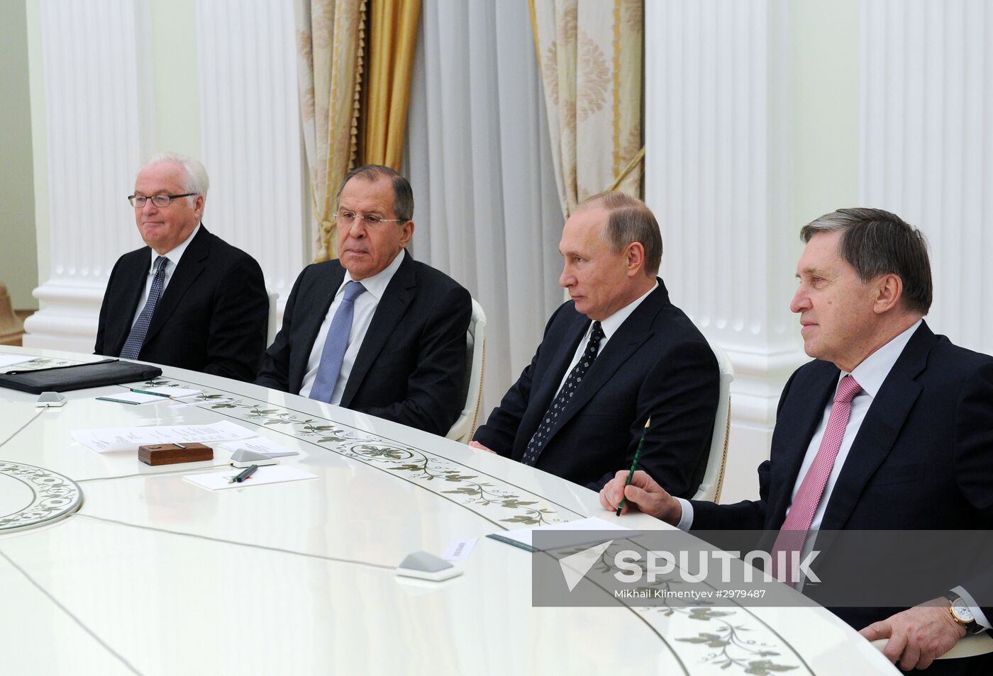 Russian President Vladimir Putin met witn newly elect UN secretary general Attonio Guterres