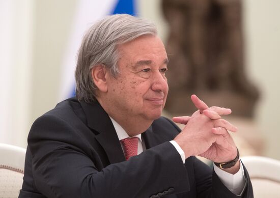 Russian President Vladimir Putin met witn newly elect UN secretary general Attonio Guterres