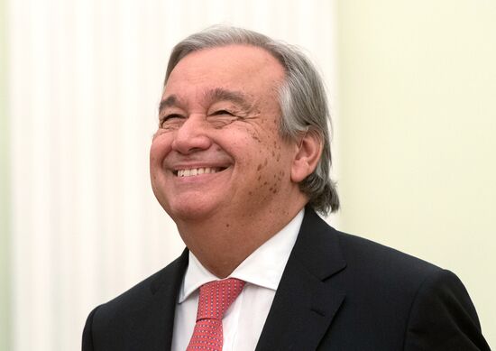 Russian President Vladimir Putin met witn newly elect UN secretary general Attonio Guterres