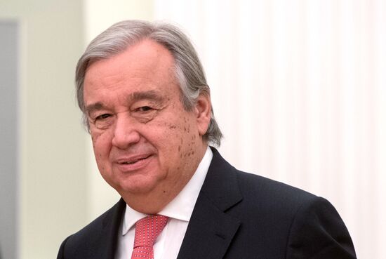 Russian President Vladimir Putin met witn newly elect UN secretary general Attonio Guterres