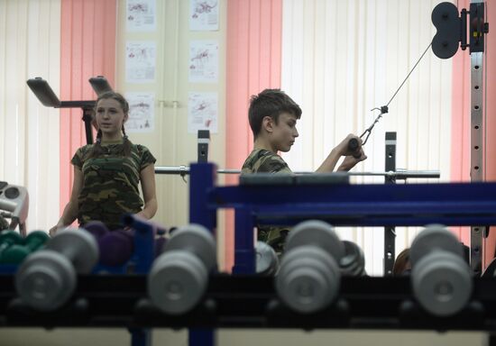Cadet class in a school in Moscow