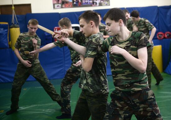 Cadet class in a school in Moscow