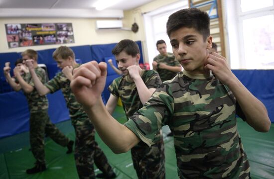 Cadet class in a school in Moscow