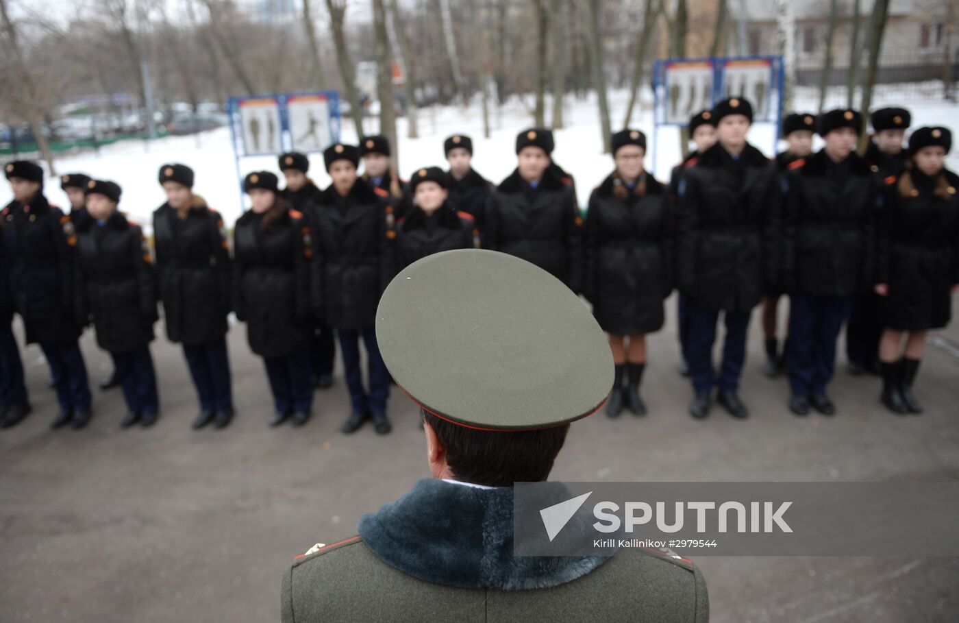 Cadet class in a school in Moscow