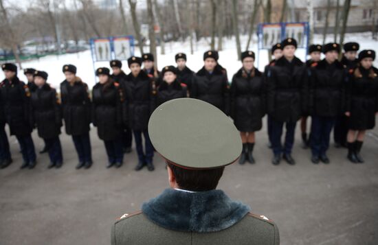 Cadet class in a school in Moscow