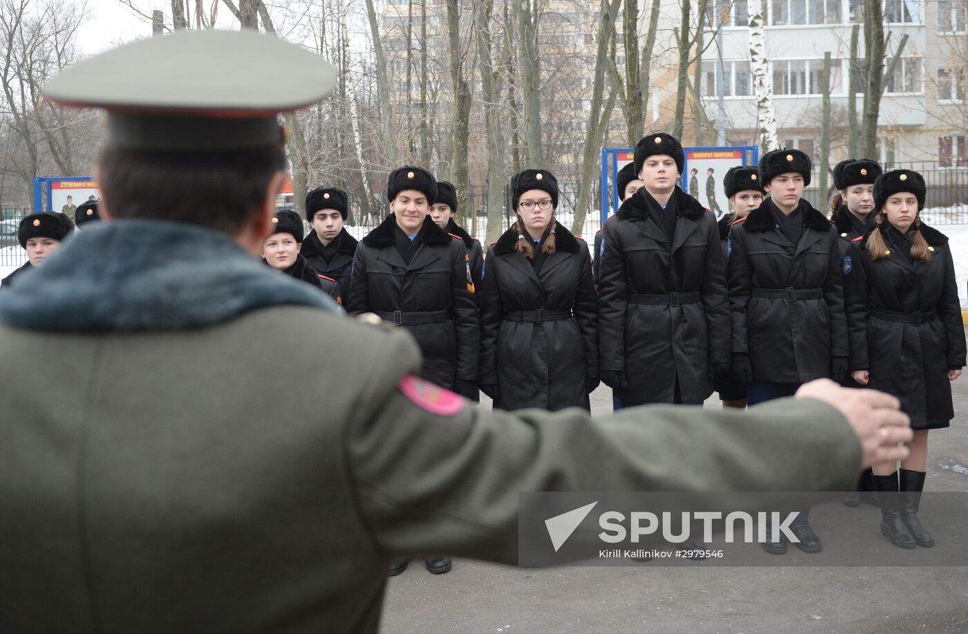 Cadet class in a school in Moscow