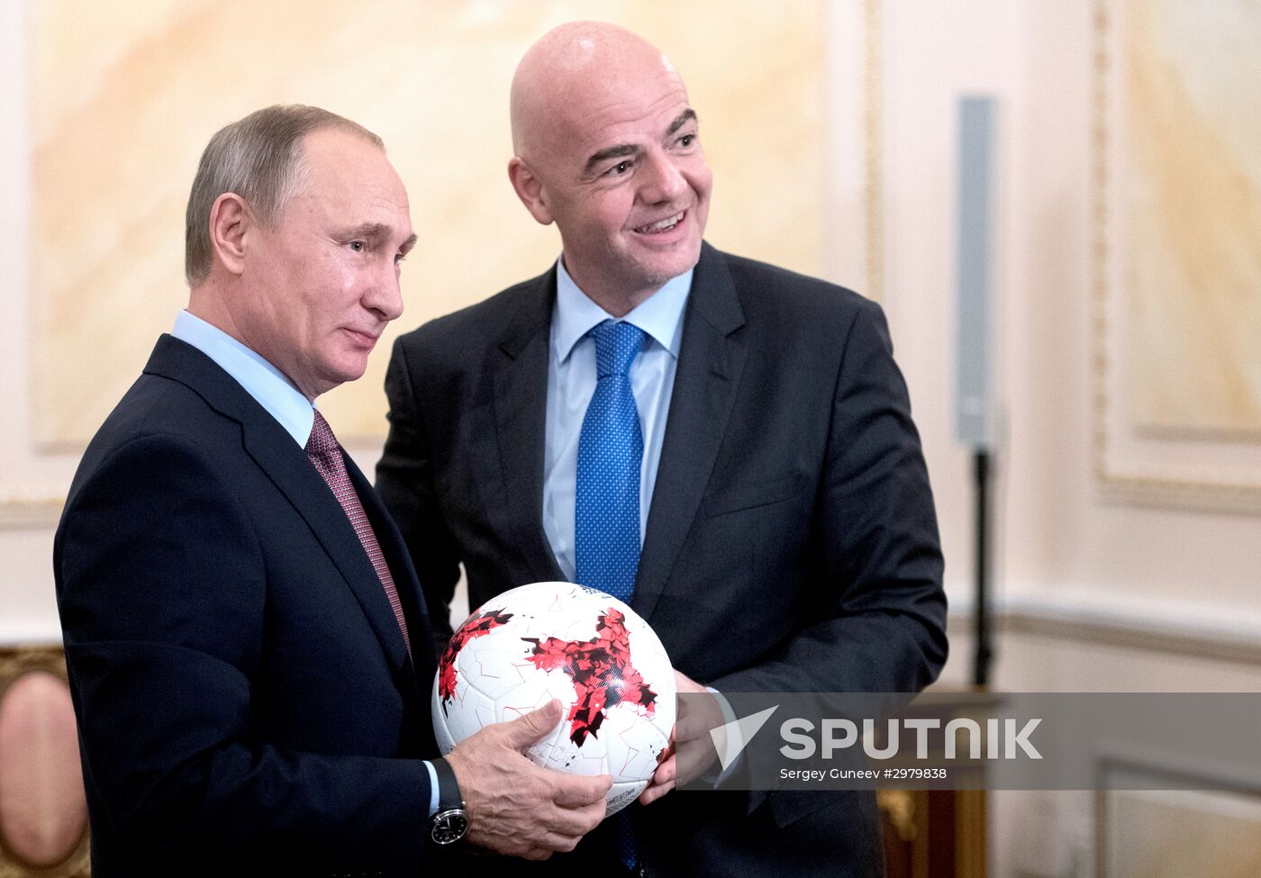 President Putin meets with FIFA president Giovanni Infantino