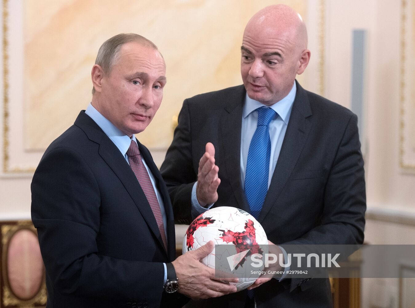 President Putin meets with FIFA president Giovanni Infantino