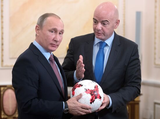 President Putin meets with FIFA president Giovanni Infantino
