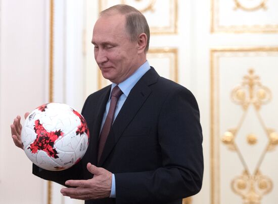 President Putin meets with FIFA president Giovanni Infantino