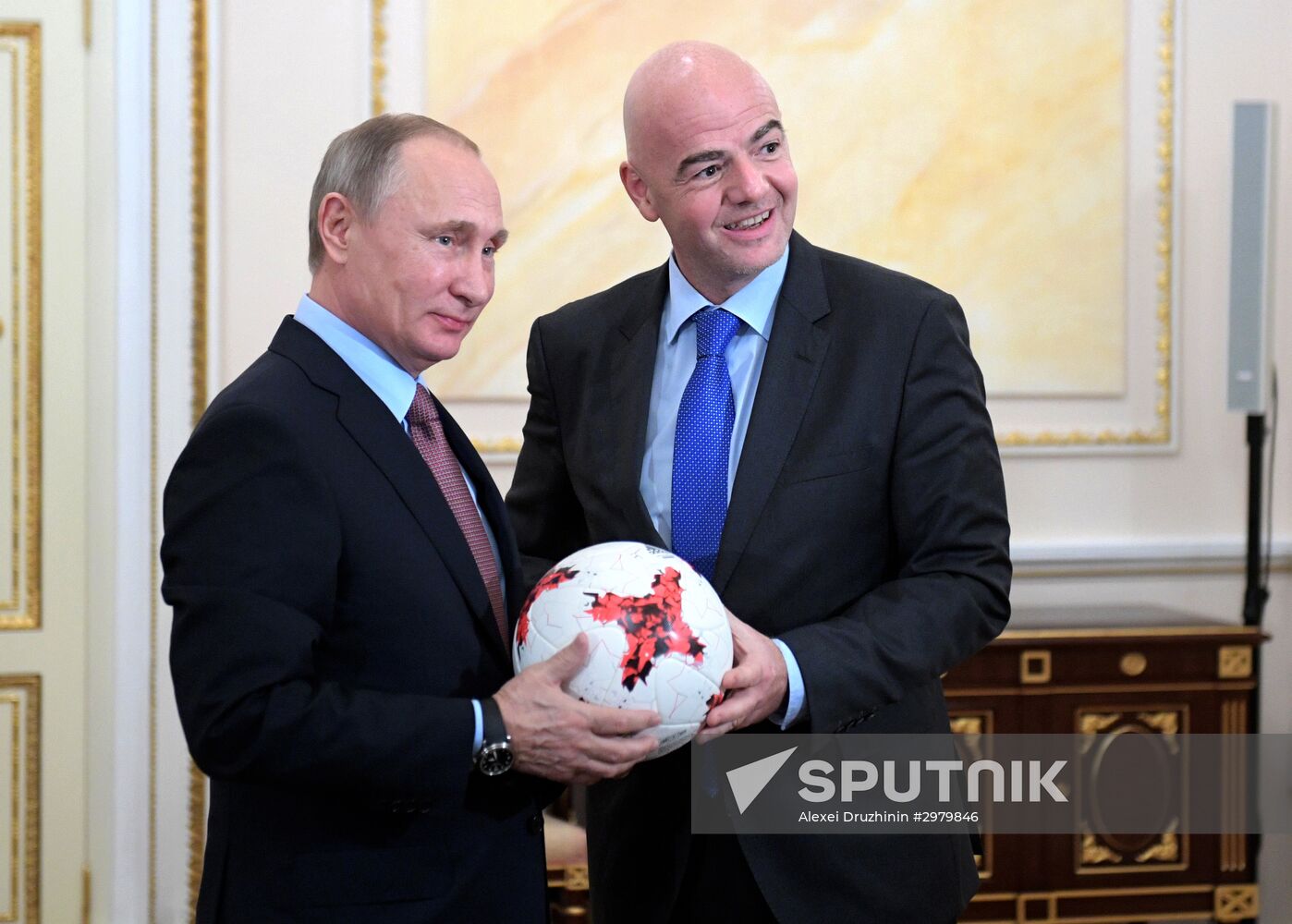 President Putin meets with FIFA president Giovanni Infantino