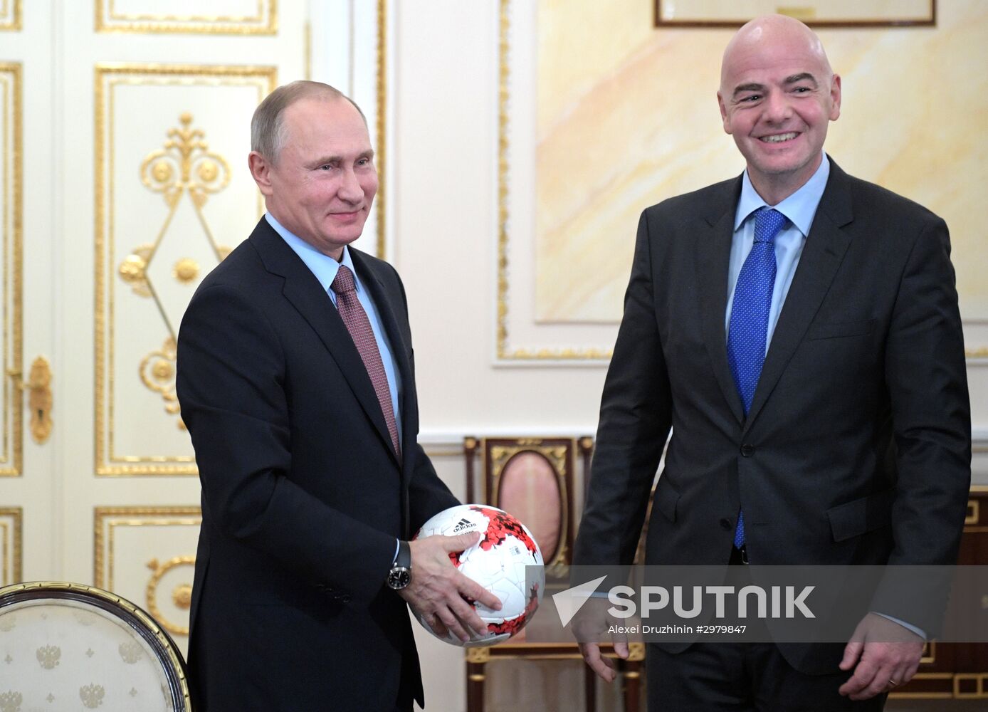 President Putin meets with FIFA president Giovanni Infantino