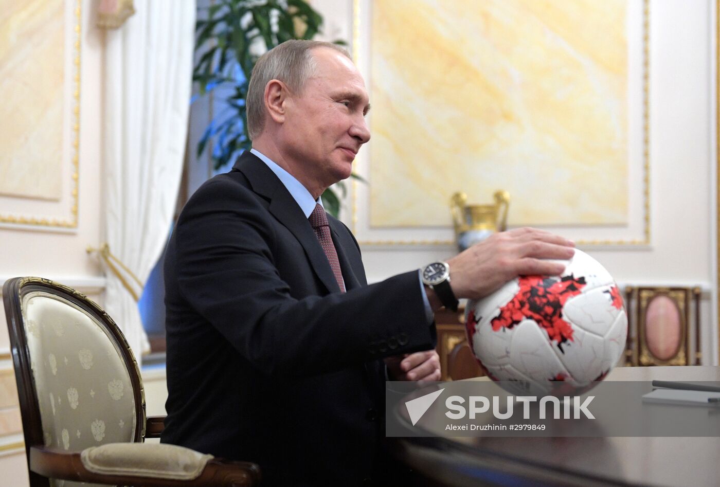 President Putin meets with FIFA president Giovanni Infantino