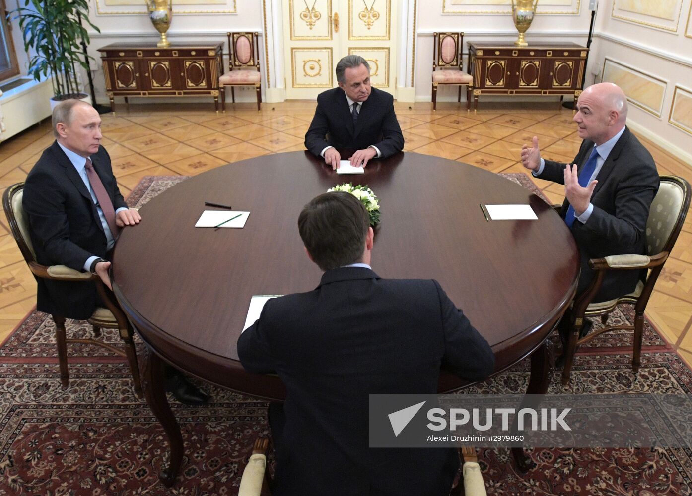 President Putin meets with FIFA president Giovanni Infantino