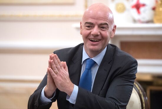 President Putin meets with FIFA president Giovanni Infantino