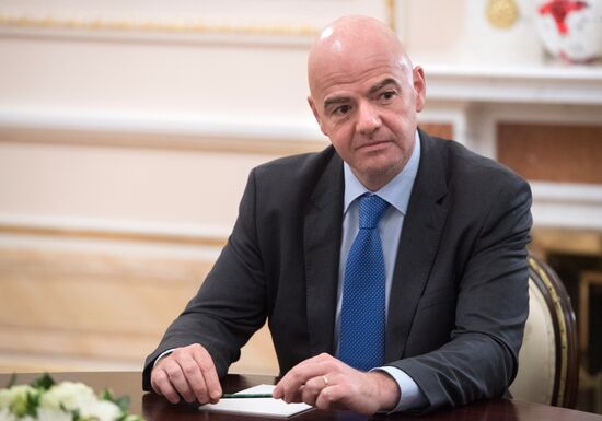 President Putin meets with FIFA president Giovanni Infantino