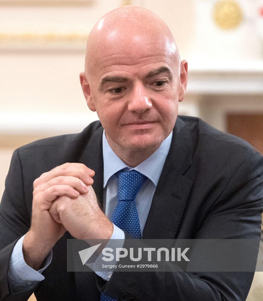 President Putin meets with FIFA president Giovanni Infantino