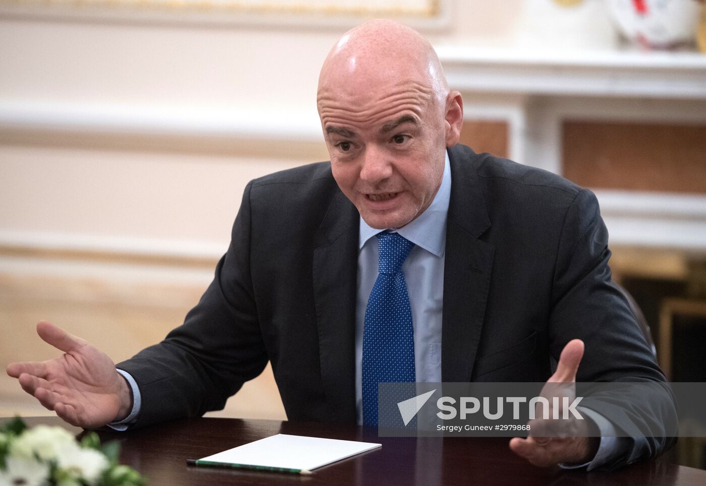 President Putin meets with FIFA president Giovanni Infantino