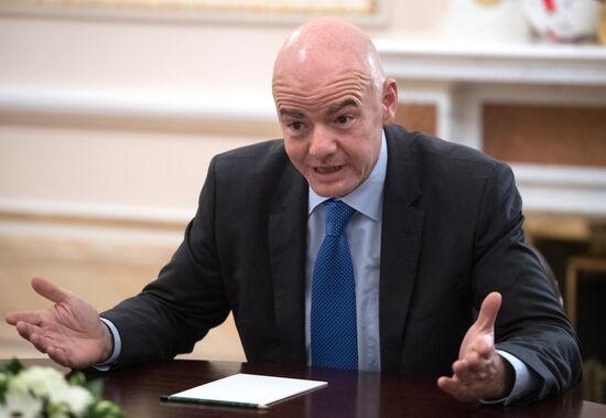 President Putin meets with FIFA president Giovanni Infantino