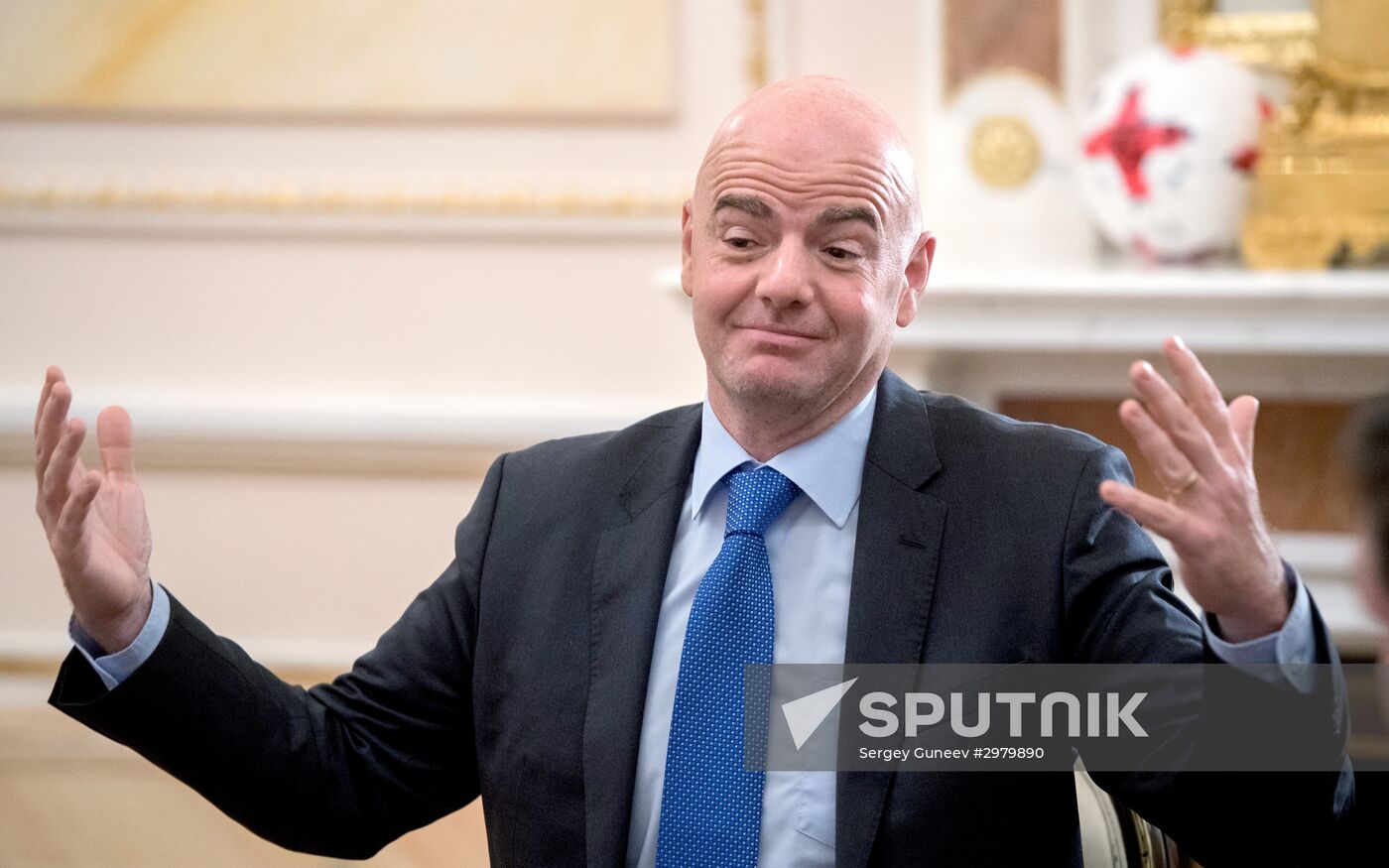 President Putin meets with FIFA president Giovanni Infantino