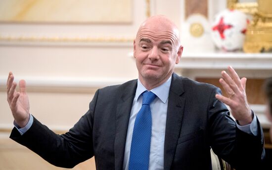 President Putin meets with FIFA president Giovanni Infantino