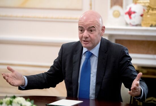 President Putin meets with FIFA president Giovanni Infantino