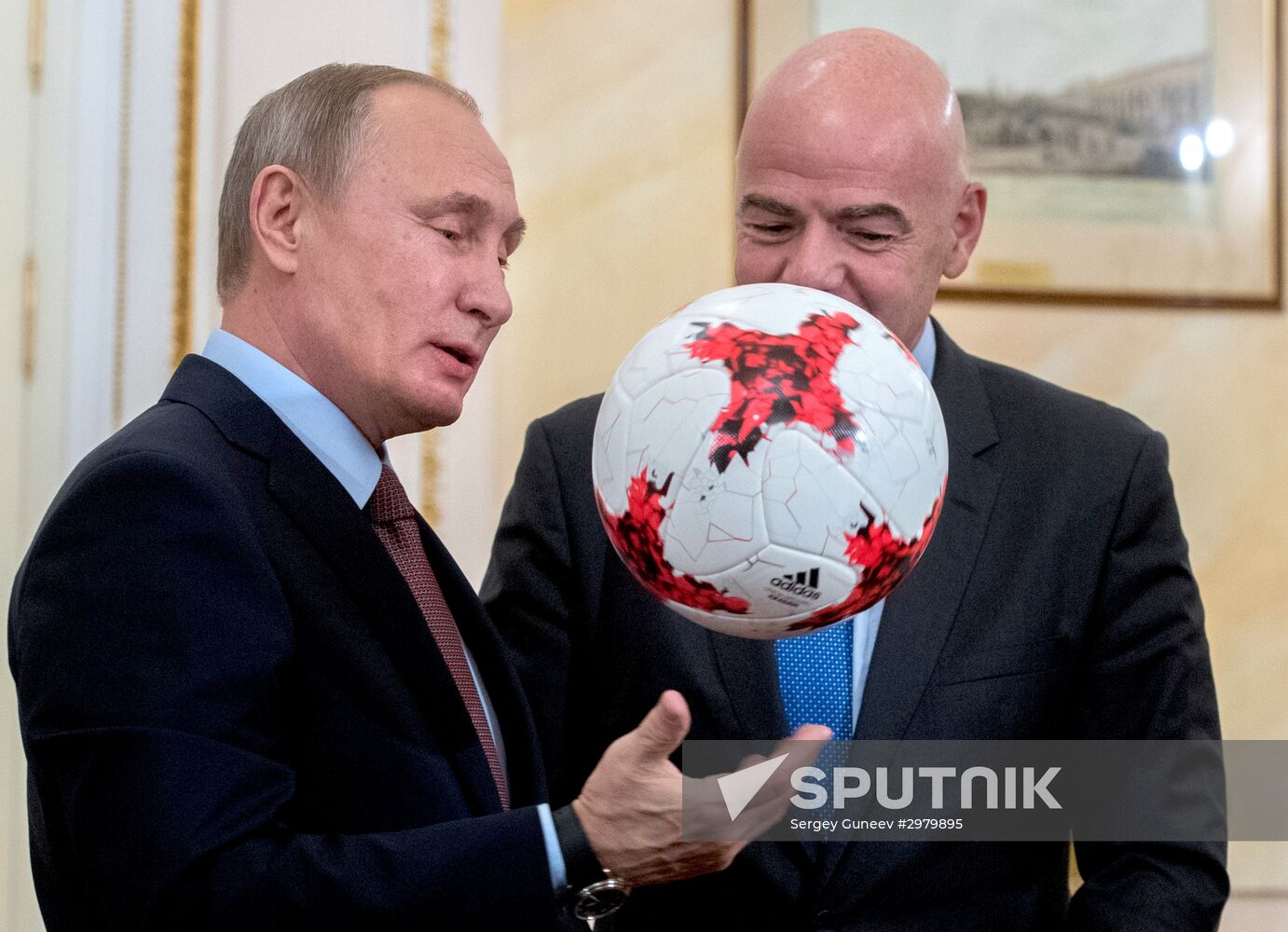 President Putin meets with FIFA president Giovanni Infantino