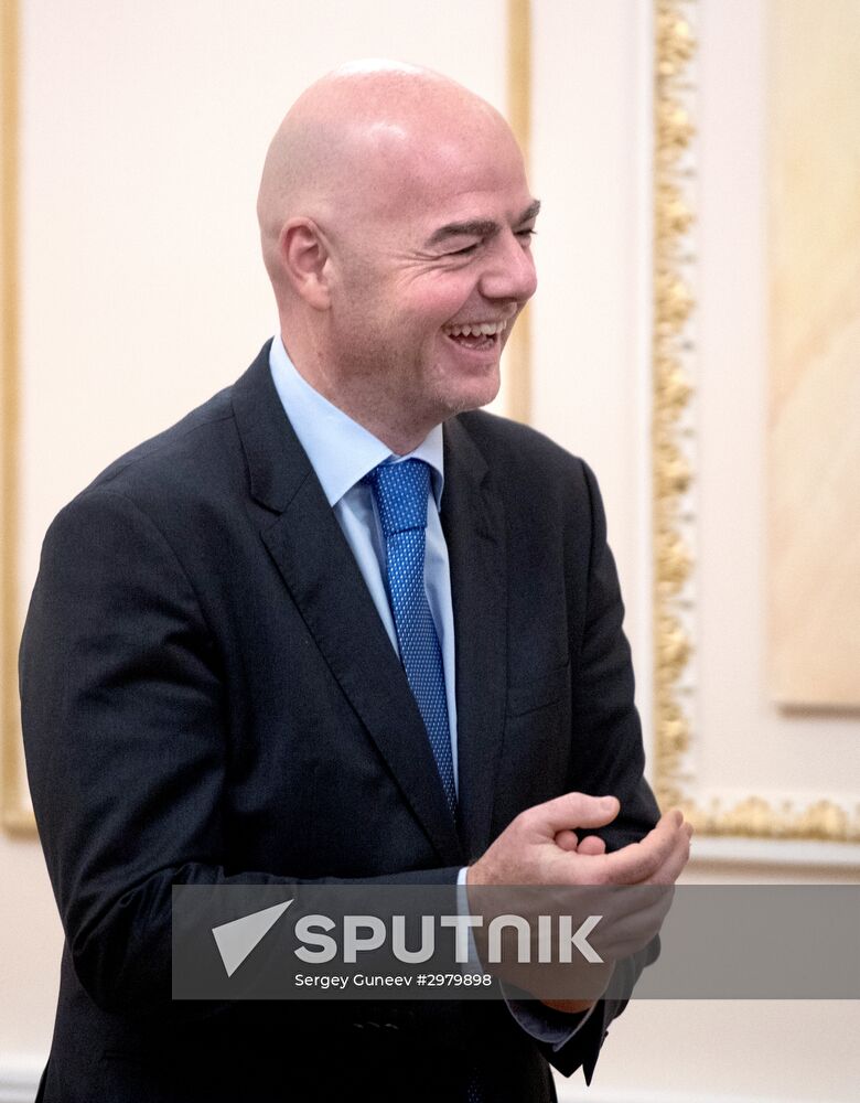 President Putin meets with FIFA president Giovanni Infantino
