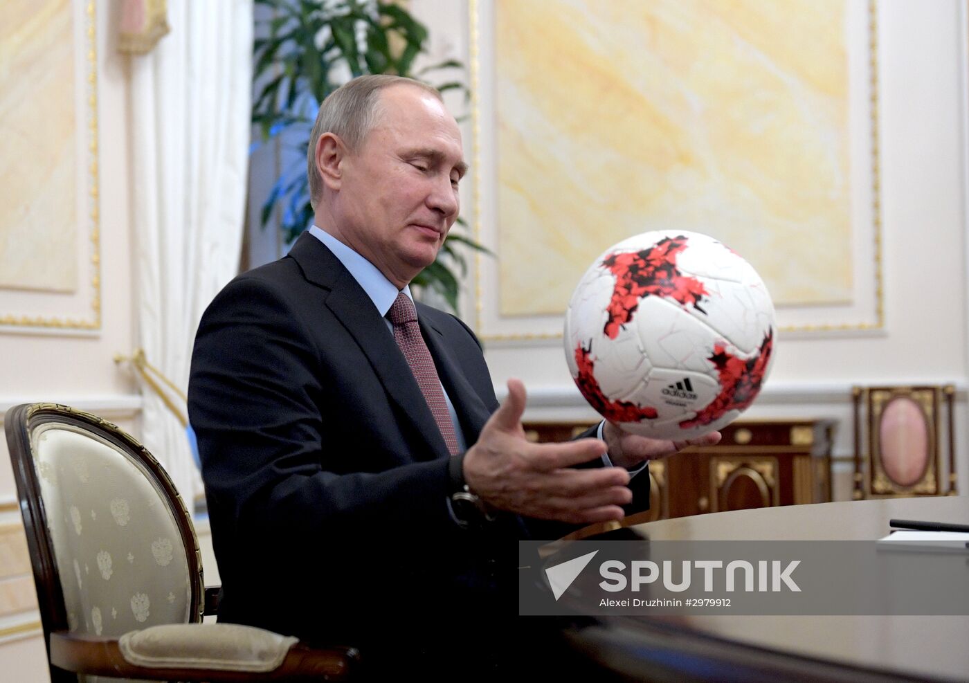 President Putin meets with FIFA president Giovanni Infantino