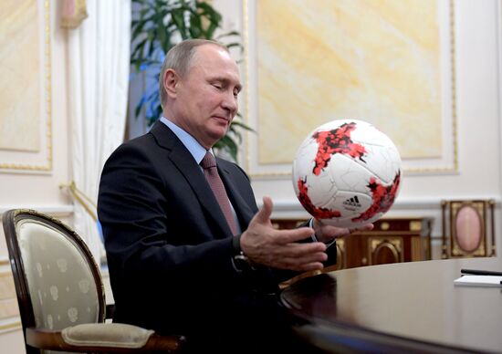 President Putin meets with FIFA president Giovanni Infantino