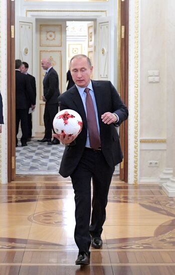 President Putin meets with FIFA president Gianni Infantino