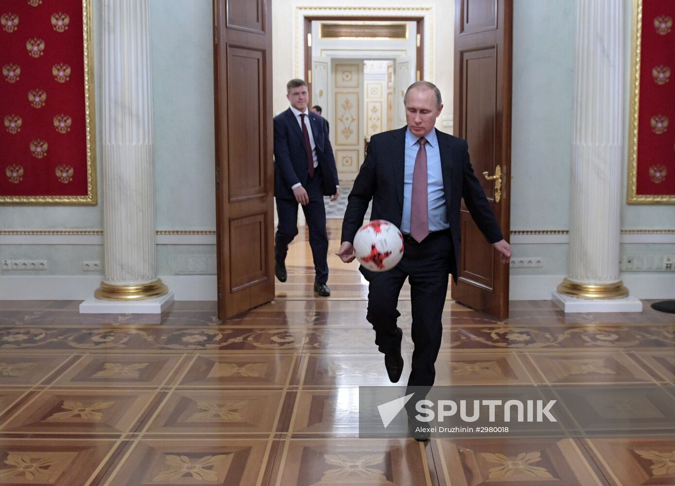 President Putin meets with FIFA president Giovanni Infantino