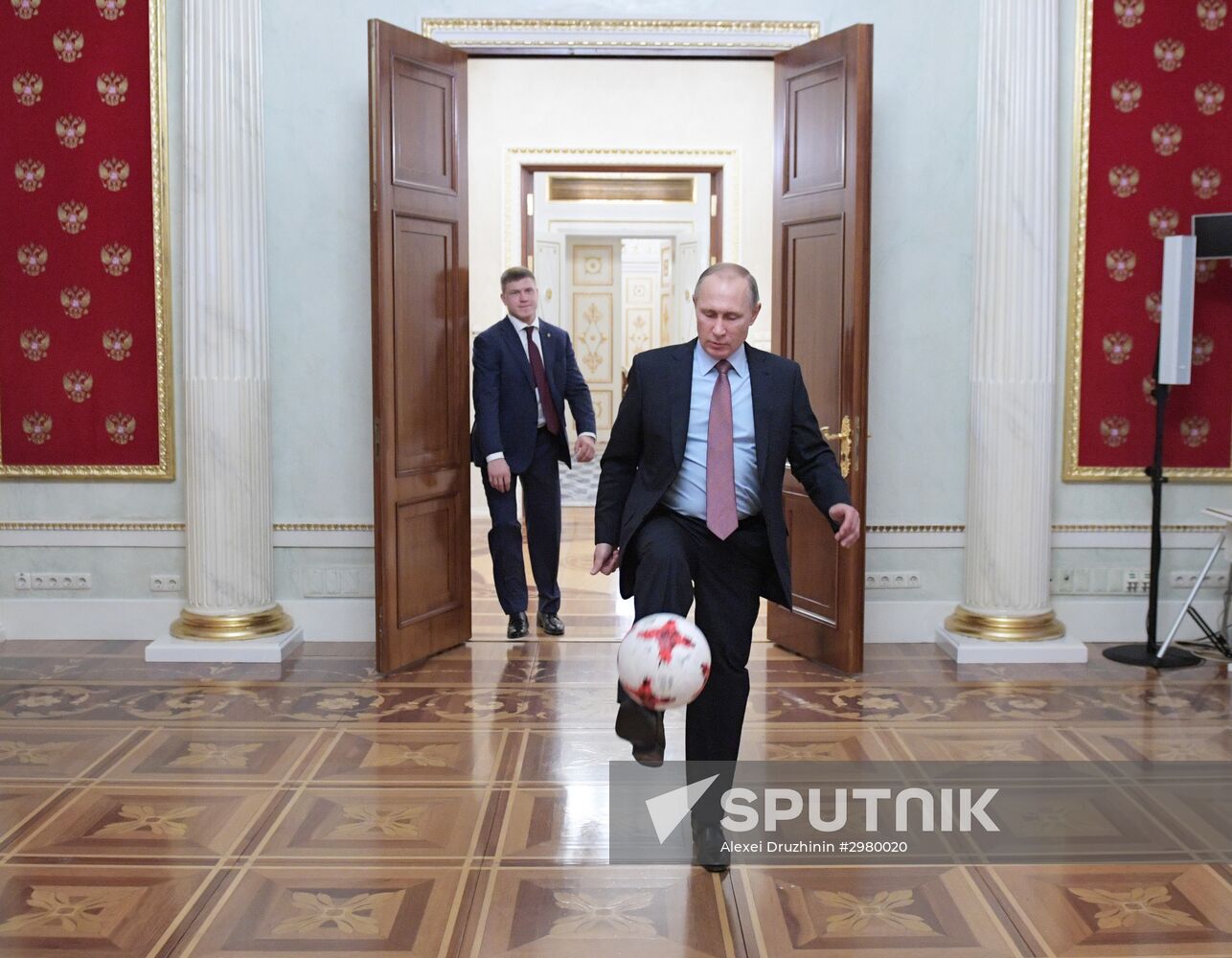 President Putin meets with FIFA president Giovanni Infantino