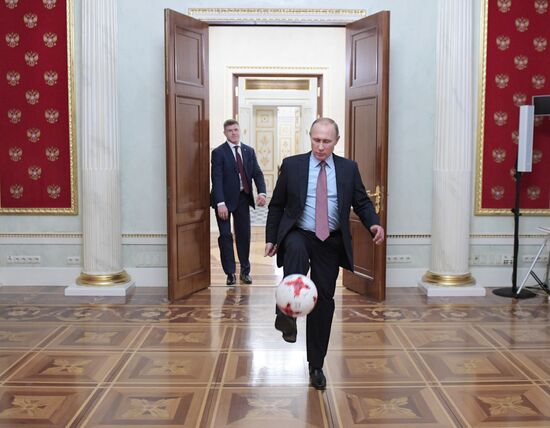 President Putin meets with FIFA president Giovanni Infantino